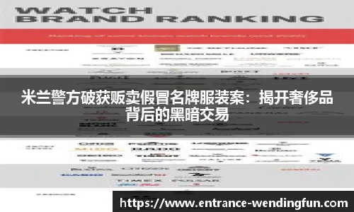 米兰警方破获贩卖假冒名牌服装案：揭开奢侈品背后的黑暗交易